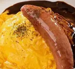 デミオムライス＆粗挽きソーセージ（とろとろオムライスのオムタマ亭 福岡早良店）