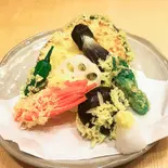 野菜天ぷら盛り合わせ（正統派そば 渋谷 更科）