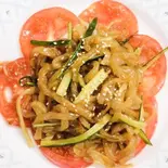 くらげときゅうりの和え(龍盛菜館 水天宮店)