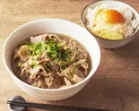 肉ダブル！肉吸いお肉160gと卵かけご飯定食（丼ぶりとうどん つるや 大橋店）