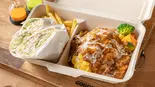 ハッシュドビーフオムライス×ハニーマスタードチキンブリトー(goody goody 北24条駅前店)