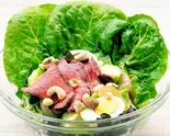 《ビーフ＆エッグのスタミナチャージ》国産牛ローストビーフとアボカドのNYボウルRoast Japanese beef ＆ Avocado NY Bowl（サラダデリMARGO）
