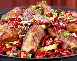干锅排骨 (豚スペアリブの四川風鍋)（川味人家·中華料理）