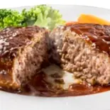 夜のハンバーグステーキ赤ワインデミグラスソース（夜のパン屋さん 京橋店）