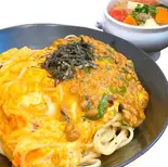 和風ねばとろ ぺぺたま納豆パスタセット（湊川イタリアン ソラレ）
