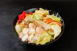 豚入りえびいか海鮮焼きそば(塩)（大盛り無料！具材山盛り焼きそば専門「かなざわ商店」）