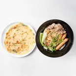 【限定メニュー】ダブル牛肉マーラータン+葱油餅（榕榕麻辣湯）