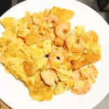 エビと玉子の炒め(東北餃子楼)