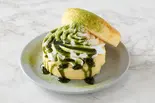 スフレパンケーキサンド(抹茶クリーム)Matcha Cream（しっとりパンケーキ 恋するスフレ 南6条西）