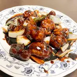 黒酢の酢豚（苗記 餃子房）