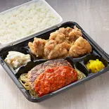 ハンバーグ＆唐揚げ（満腹コンボ弁当 ぷくぷく亭）