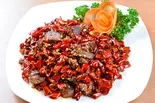 牛肉の幸運パリパリ唐辛子炒め【大鴻運脆皮牛肉】（川覇王）