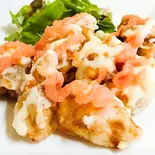 鶏唐揚げ明太子マヨ（居酒屋 カメチュウ）