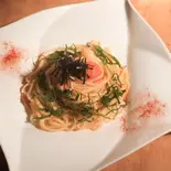 生パスタを使った明太子のバターソース(湊川キッチン)