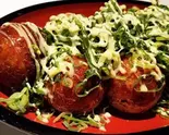 ねぎ盛赤穂塩マヨ Extra Green Onion and Ako Salt Mayonnaise（神戸踊り多幸焼道場 蛸の穴）