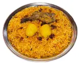 マトンアルビリヤニ・ライタ(Mutton Alu Biryani・Raita)（INDIAN HALAL RESTAURANT NEW MAHARAJA）