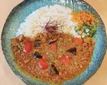 ナスとトマトのキーマカレー（シビレサス）