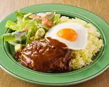 特製デミソースのロコモコライスプレート（ペリペリチキン＆チキンバーガー ファイヤーチキン本郷三丁目店）