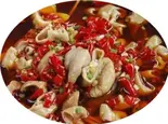 豚のカツ激辛煮込み水煮肥肠（135酒場）
