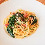 キノコとベーコンのオイルパスタ（Cafe Dining MIYOSHI）