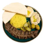 シシ・ケバブプレート / Shish Kebab Plate / شيش كباب مع أرز ومقبلات（アラベスク・レストラン＆カフェ / Arabesc Restaurant＆Cafe）