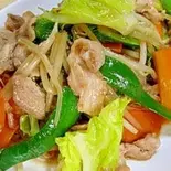 野菜と豚肉の炒めセット（中国飯店 福龍門）