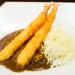 ジャンボエビフライカレー（スタミナカレーの店 バーグ 弥生町店）