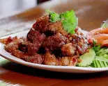 焼きイノシシとガランガル Lon nuong rieng me ( grilled meat wirh galangal)（ベトナム料理ハノイレストラン川崎）