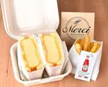 ふわふわオムカツ＆スイートマヨ＆ポテトセット（サンドイッチのお店Merci恵比寿店）