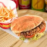 ⑩ピタビッグチキン+ポテトのセット Pita Big Chicken+Potato(French Fries)（Mega Kebab 大須1号店 Halal ハラール）
