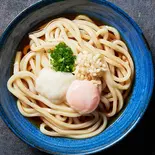 とろ玉 冷ぶっかけうどん(並) (温玉・ぶっかけつゆ)≪2445≫（うどん 益子 なんば店）