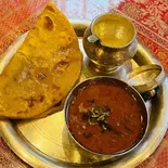 Puran poli , Katachi Aamti（インディヤム）
