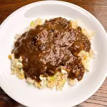 カレー焼き飯(小エビ・豚肉入り)・緑茶セット(伊右衛門または綾鷹)(喫茶 ラタン)