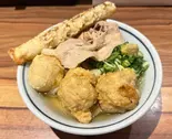 肉鶏天うどん(SP)Special Chicken Tempura Udon with Meat（饂飩頑陣 別邸）
