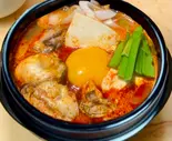 牡蠣スンドゥブ(ライス付き)굴순두부Oyster sundubujjigae-with rice(チャンガ)