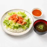 タコライス、もずく汁セット（沖縄料理わったー家）