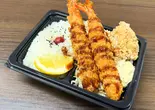 からあげ＆エビフライ弁当（デカ盛り弁当 はるき 平岸店【唐揚げ弁当屋】）