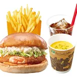 【ディナーセット】えびバーガーShrimp Cutlet Burger Dinner Set(ゼッテリア 新越谷ヴァリエ店)