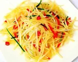 じゃが芋辛味炒め 《辣炒土豆丝》（中華レストランパンダ）