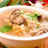 漬け白菜とスペアリブと春雨の鍋【酸菜炖排骨】(中国東北家郷料理永利 豊洲駅前店(1号店))