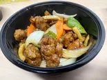 (大盛無料キャンペーン中)鶏肉の黒酢あんかけ(東来)