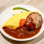 ハンバーグ(150g)＆ハッシュドビーフオムライス（kitchen SAKA）