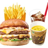【ディナーセット】ダブル絶品チーズバーガーDouble ZEPPIN（Supreme） Cheeseburger Dinner Set（ゼッテリア ZETTERIA 福岡新天町店）