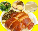 招牌隆江卤肉单拼定食9选1(看板肉煮込み定食)（豚角煮飯・広東亭 駒込店）