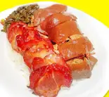 隆江猪脚+蜜汁叉烧饭(豚すね肉+ハニーソースチャーシュー丼物)（豚角煮飯・広東亭 駒込店）