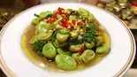 そら豆とニンニク炒め（中国料理紫微星）