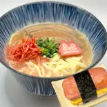 沖縄そば(バラ肉入り)スパムおにぎりセット（沖縄居酒屋81-31）
