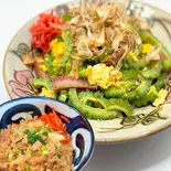 ゴーヤチャンプルー 大盛りジューシーセット（沖縄居酒屋81-31）