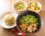 油そば 満腹セット 油そば(まぜそば)+チャーハン大盛+唐揚げ6ケ(【 油そば・まぜそば 】希望新風 谷町七丁目店 Kibosinpu tanimachi 7)