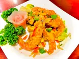 殻付き大エビの塩胡椒いため（中国料理 品珍酒家 大和店）
